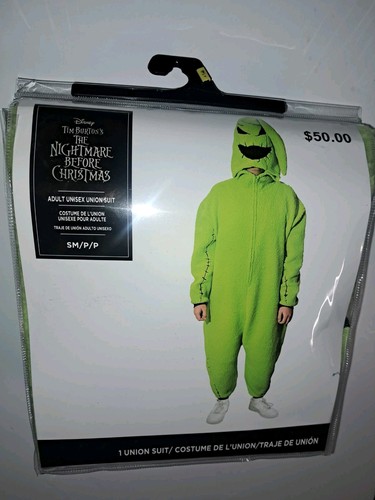 Pesadilla antes de Navidad Oogie Boogie Disfraz Con Capucha Unión Traje Unisex PEQUEÑO - Imagen 2 de 11