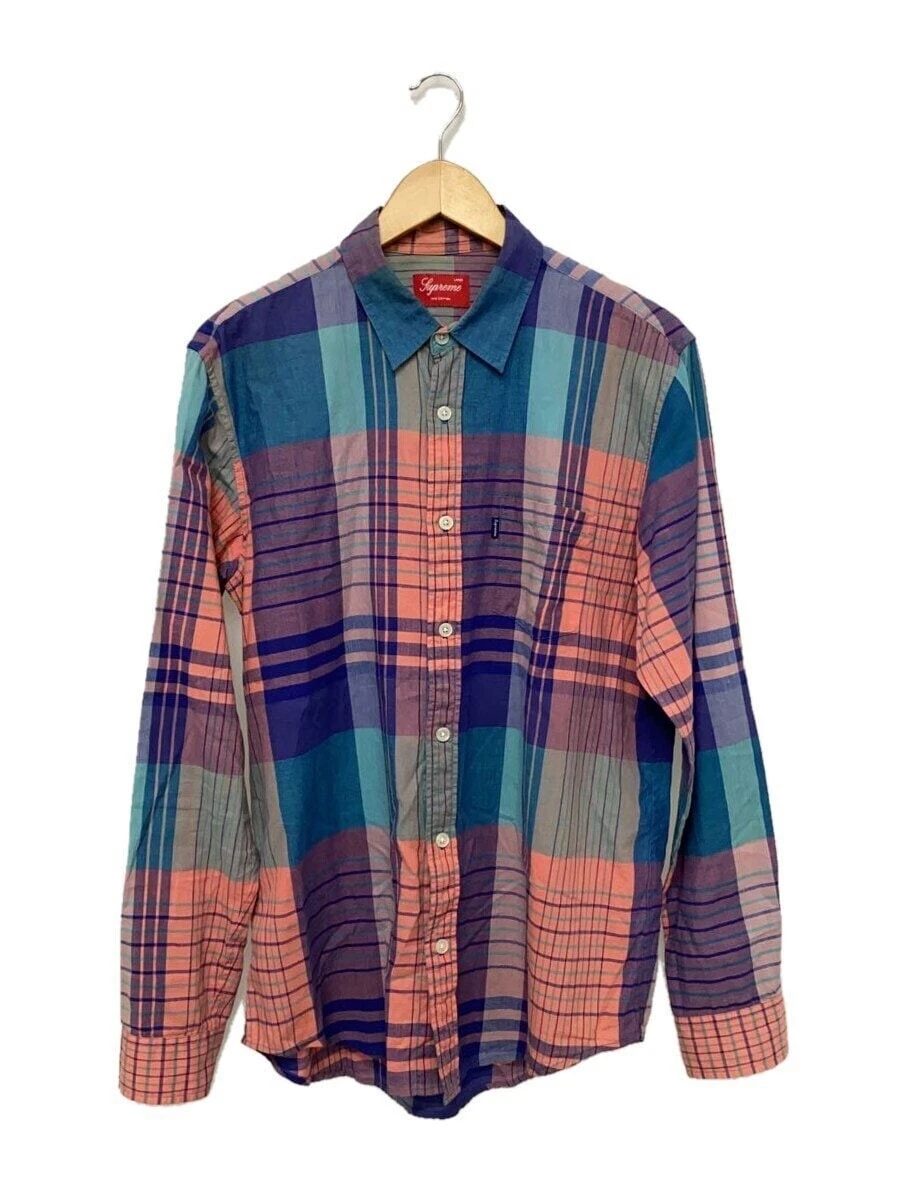 Chemise Supreme manches longues L coton multicolore à carreaux