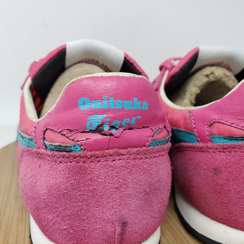 Onitsuka Tiger Zapatos Mujer 7.5 Serrano Rosa Azul Años 90 Retro Zapatilla - Imagen 9 de 17