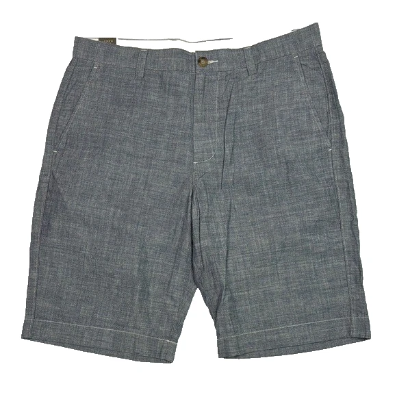 J. Crew The Club Blue Cotton Chino Shorts Size 33 NWT
