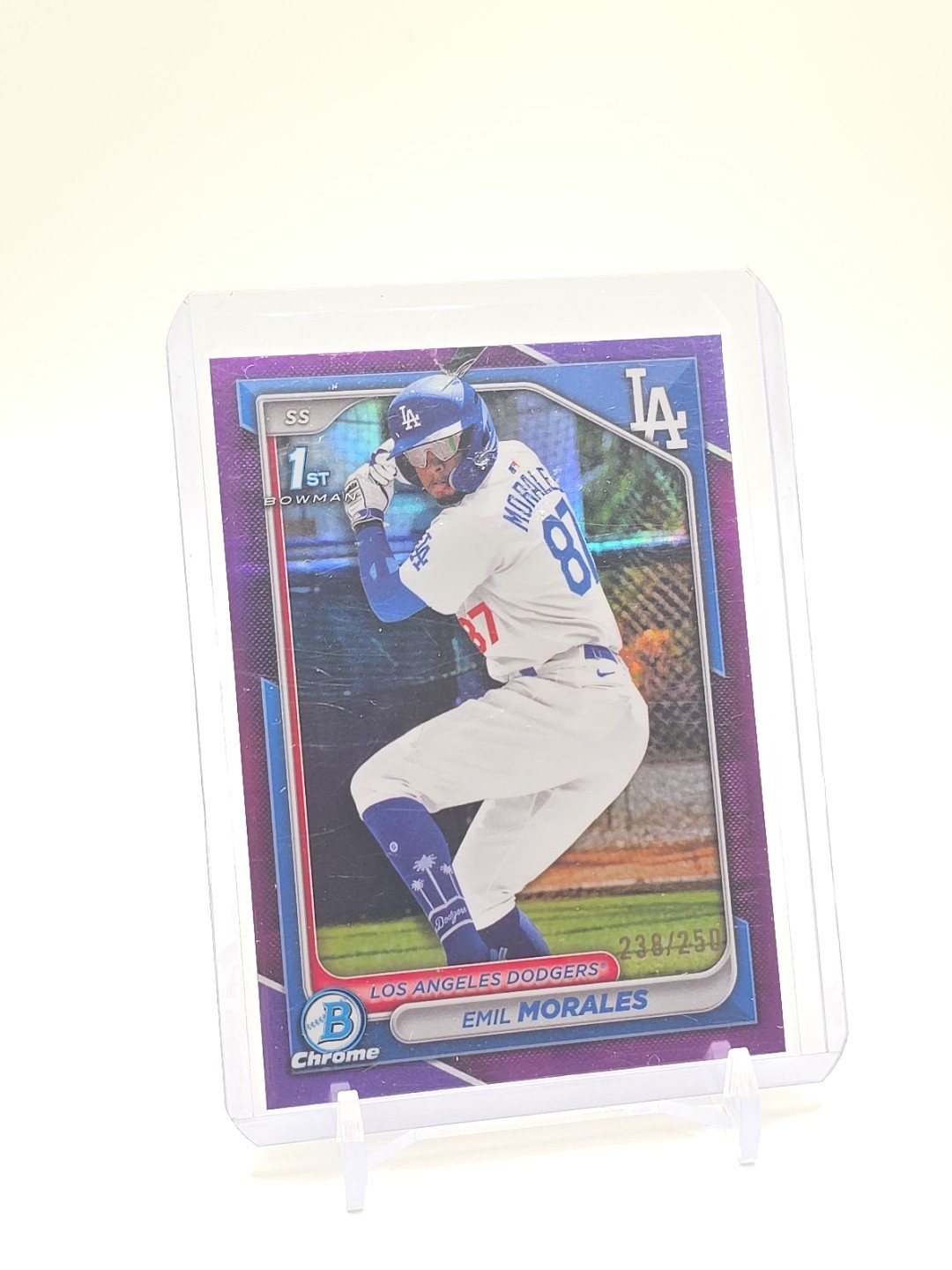 2024 Bowman Chrome - Prospects Emil Morales #BCP-221 Purple Refractor /250 (RC)