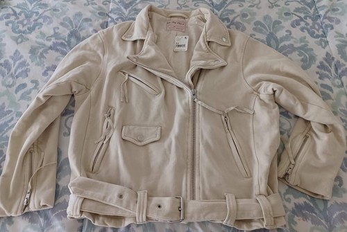 Free People We The Free Moto Jacket Vanilla Creme XS NWT $198 - Picture 11 of 12