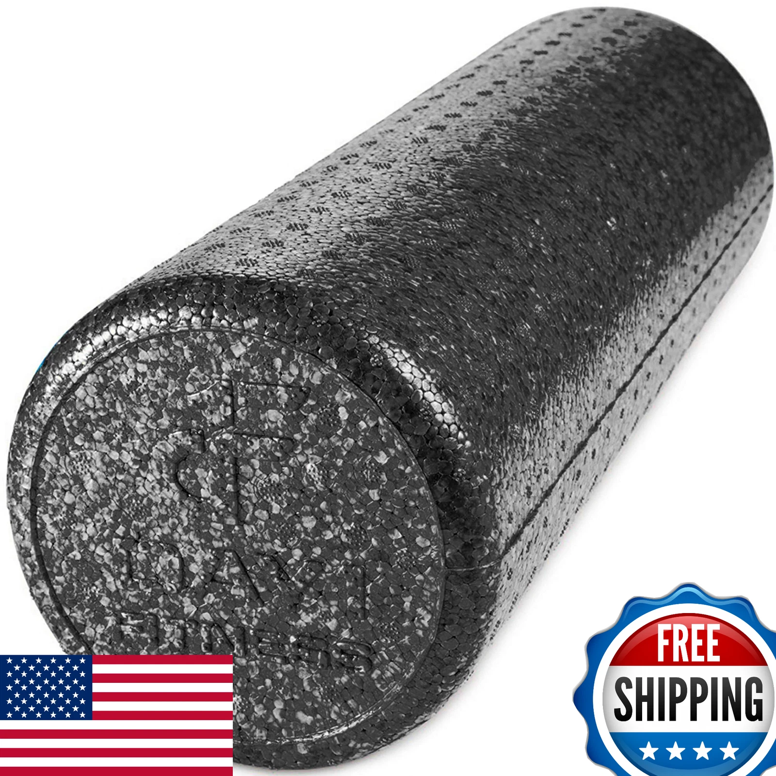 Day 1 Fitness High Density Muscle Foam Roller 18" - Deep Tissue Sports Massage
