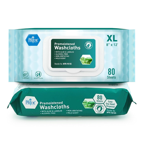 "Paquete de 80 paños prehumedecidos XL 8""x12"" para el cuidado de la piel sensible" - Imagen 10 de 12