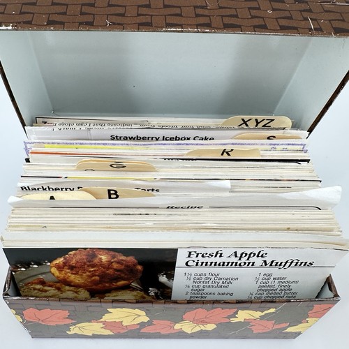 Vintage Omas Rezeptbox Syndikat MFG typisierte handgeschriebene Karteikarten geschnitten abgeschnitten - Bild 4 von 15