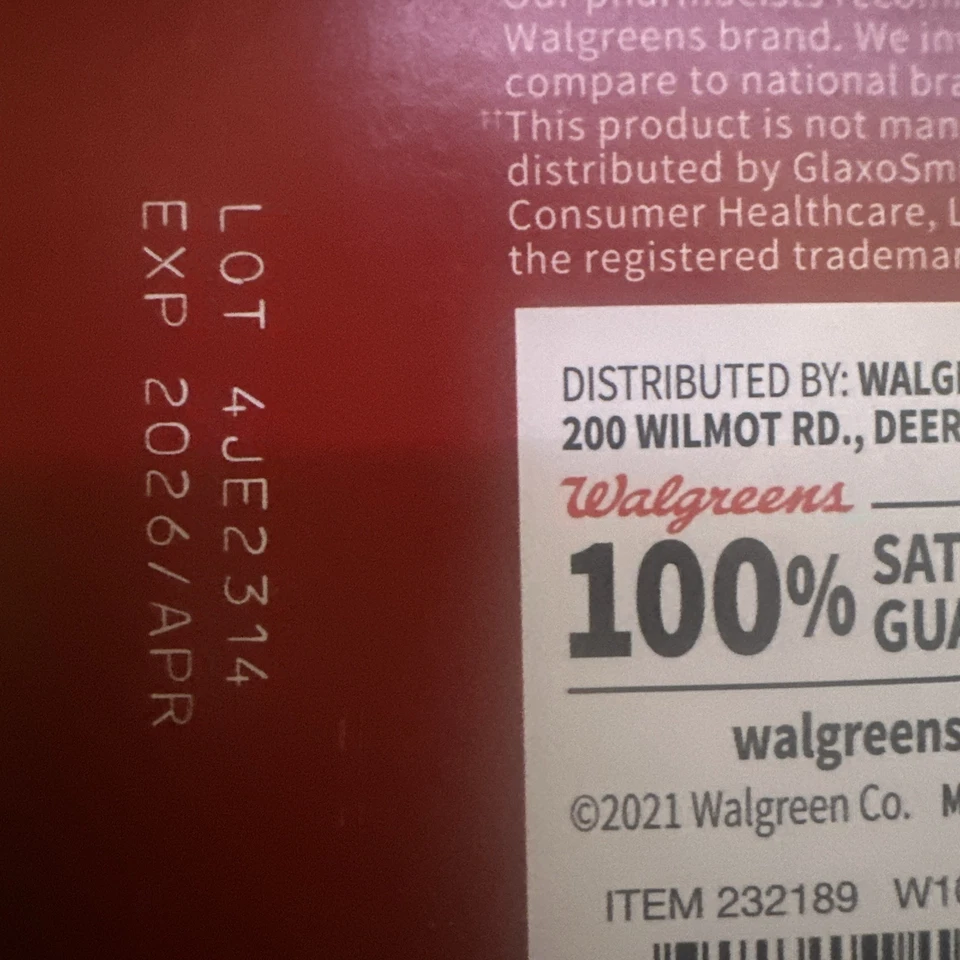 GOMA DE NICOTINA RECUBIERTA WALGREENS-SIN AZÚCAR-4mg-160 GOMA FLVR CANELA-EXP 4/2026 Foto 2 de 3