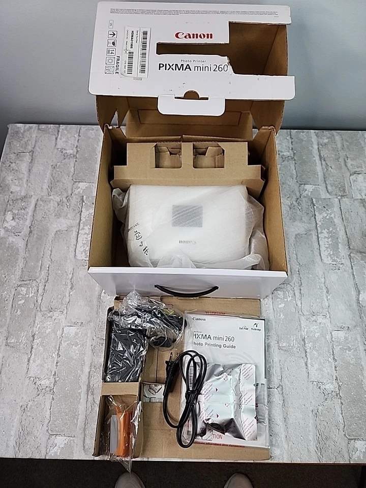 Canon PIXMA Mini 260 Photo Printer White Digital Color Display Open Box New - Image 2 of 4