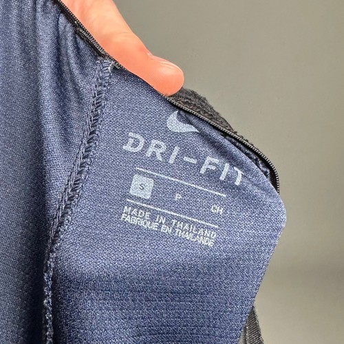 Vintage Y2K Nike Jogginghose Herren S Navy Blau Polyester Weiß Swoosh DriFit - Bild 4 von 4