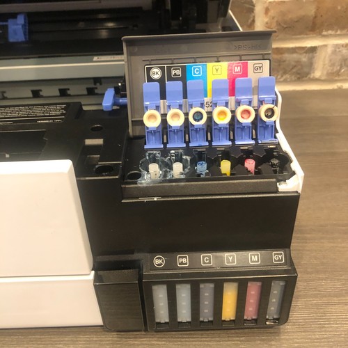 AS IS Epson EcoTank Photo ET-8550 Color Inkjet All-In-One Touch Screen inop... - Picture 7 of 16