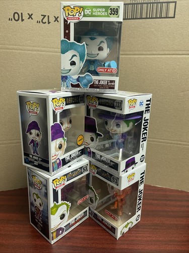 Funko POP! DC Heroes THE JOKER 337 CHASE Lote de 5 Jokers Todos Juntos - Imagen 7 de 15