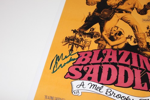 DIRECTOR MEL BROOKS SIGNED BLAZING SADDLES 12x18 MOVIE POSTER BECKETT BAS COA - Picture 5 of 5