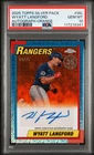 2025 TOPPS SILVER PACK 1990 CHROME PROMO AUTO ORANGE WYATT LANGFORD 11/25 PSA 10