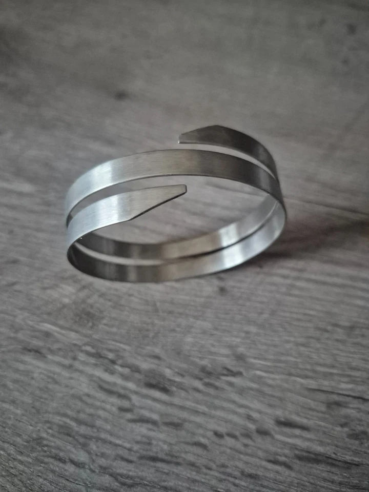 armreif reif edelstahl schmuck ring der o gotik bdsm oberarm reif - Bild 3 von 4