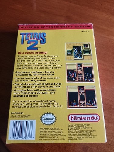 Tetris 2 (Nintendo Entertainment System, 1993) - Complete in Box CIB - Picture 8 of 10