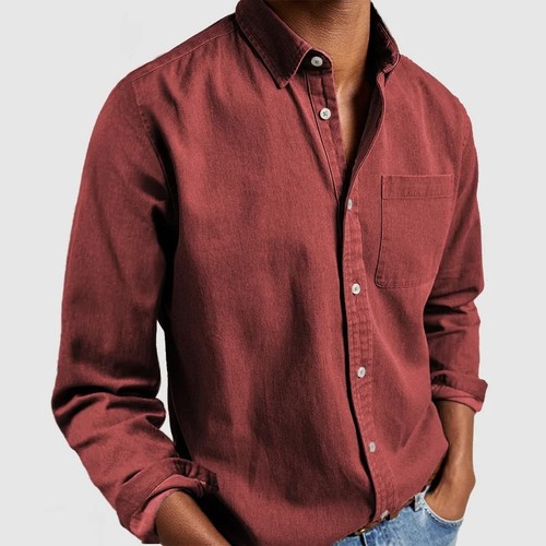 Long Sleeve Casual Lapel Men's Shirt - Picture 28 of 29