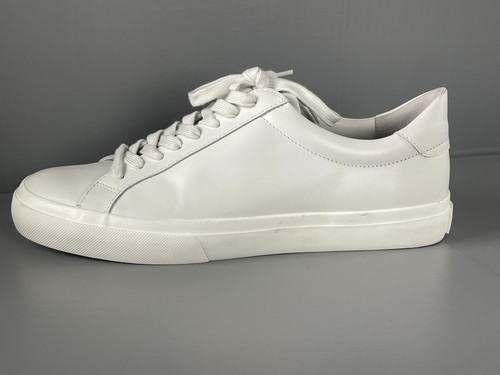 Vince Shoes Mens Size 9 White Leather Low Top Lace Up Casual Sneakers EU 42.5 - Picture 9 of 12