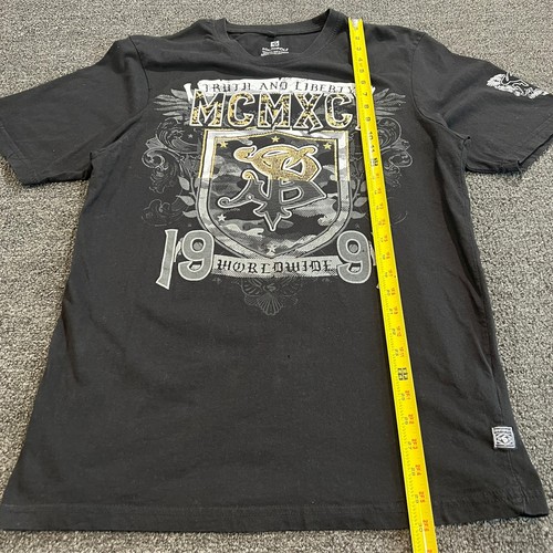 Y2K Southpole Shirt Mens XL Black Graphic Tee Grunge Tattoo Streetwear - Picture 10 of 12