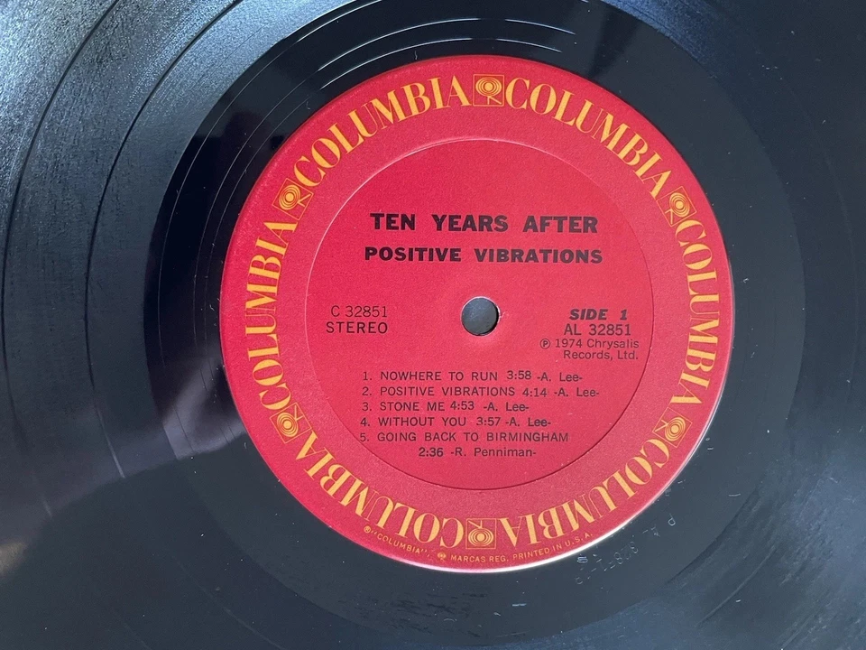 Ten Years After: Positive Vibrations vinyl LP VG 1974 Columbia PC32851 Alvin Lee - Image 4 of 4