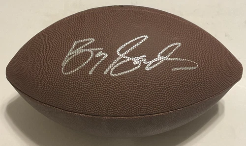 Barry Sanders LIONS Signed Wilson Super Grip FS NFL Football - 5 Star Authentic