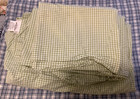 Pottery Barn Kids Green Gingham Check Twin 3 Piece Sheet Set ~ Excellent!
