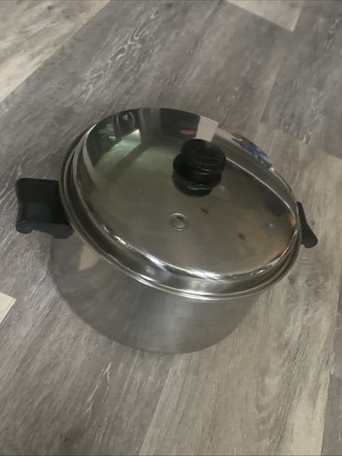 Vintage Saladmaster 6,5 Quart 18-8 Try-Clad Edelstahl Suppentopf Dutch Oven Bräter mit Deckel - Bild 5 von 12