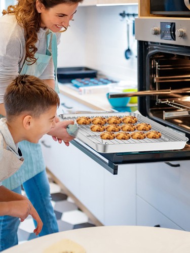 6 Pcs Baking Sheet with Cooling Rack Set with 3 Baking Trays 3 Racks stDRz - Picture 2 of 12