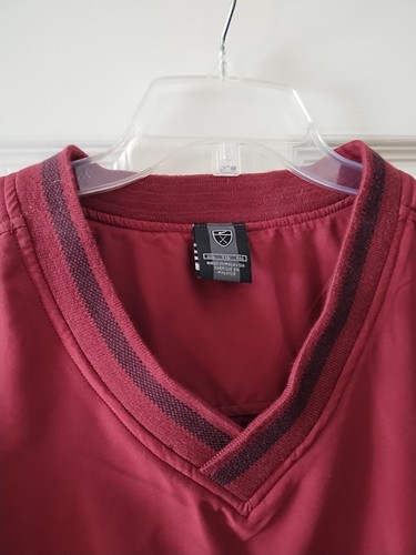 Vintage Nike Golf Pullover Herren XXL rot ärmellos Weste Windbreaker Taschen V-Ausschnitt - Bild 2 von 10