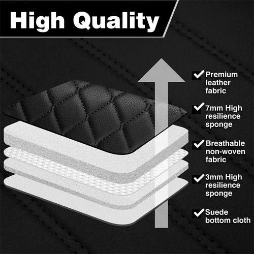 Fit Toyota Tacoma Seat Covers 2012-2025 Front/ Rear/ Full Set Leather - Foto 12 di 13