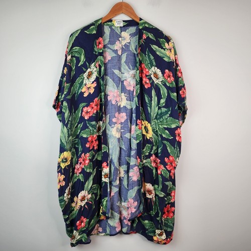 Aritzia Sunday Best Aitken Kimono S/M Blumen vorne offen Longline Boho fließend - Bild 3 von 10