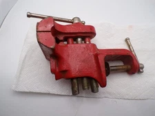 Sears USA 3" Bench Vice With Clamp Clean Straight Tight Jaws Shop Ready