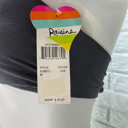 Raisins Bikini Swimwear Womens Medium Black w Neon - Picture 11 of 12