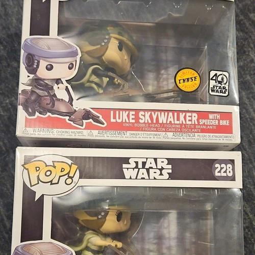 Funko Pop! Star Wars Luke Skywalker & Leia Speeder Bike Chase #228