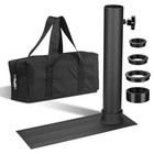 Tire Mount Flagpole Base Flag Pole Holder Stand Portable Bag Outdoor Truck Car