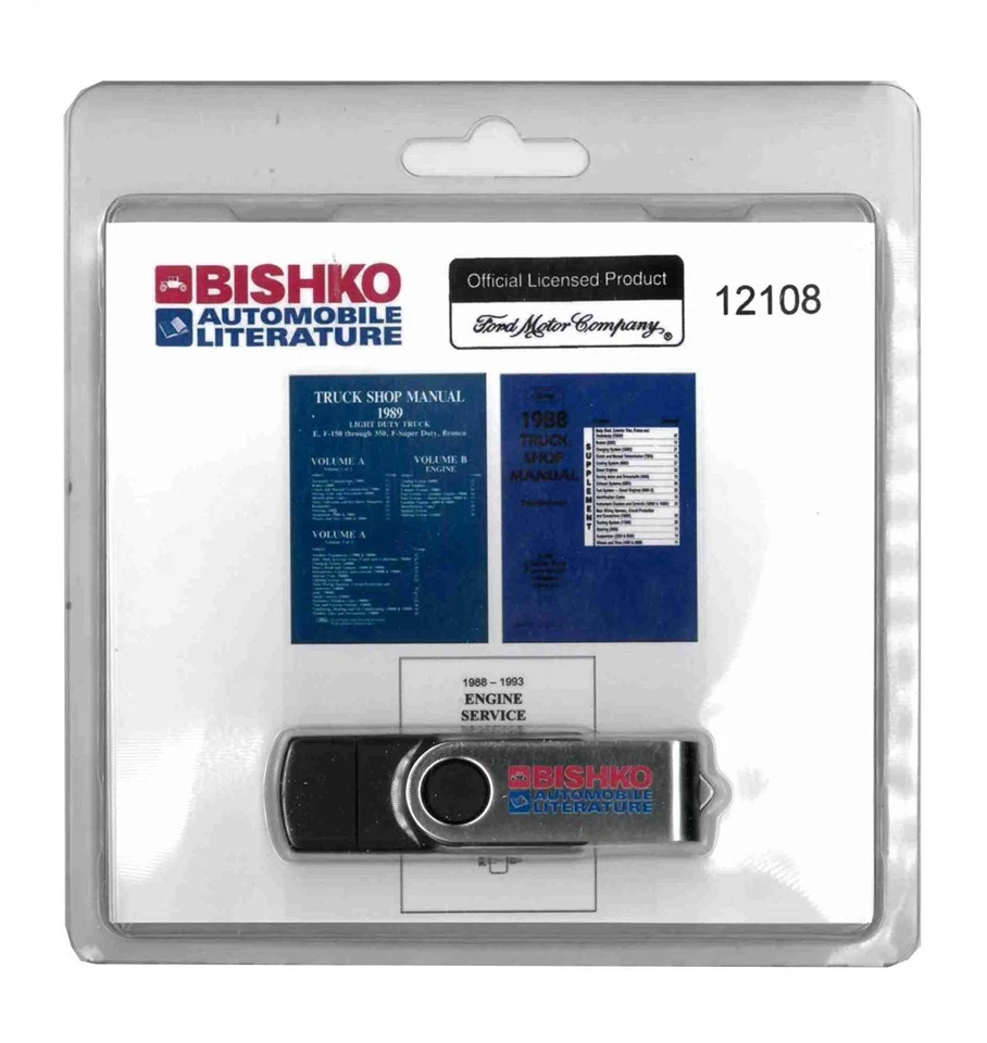 Ford Bronco Econoline F100-F350 1989 serie E F-Super Lt manual de taller USB Foto 2 de 3