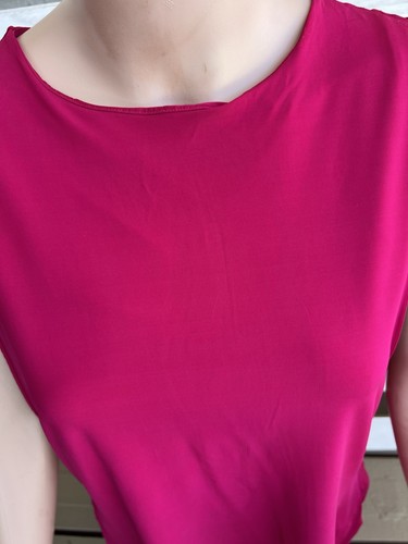 Helmut Lang Keyhole Jersey Dropped Armholes Tunic Womens S Magenta Pink. - Picture 3 of 13