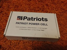 NEW 4Patriots Patriot Power Cell Solar Charger 8000mAh Power Bank w/ Flashlight