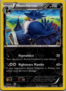 Honchkrow Reverse Holo Rare XY - Phantom Forces 52/119 Near Mint