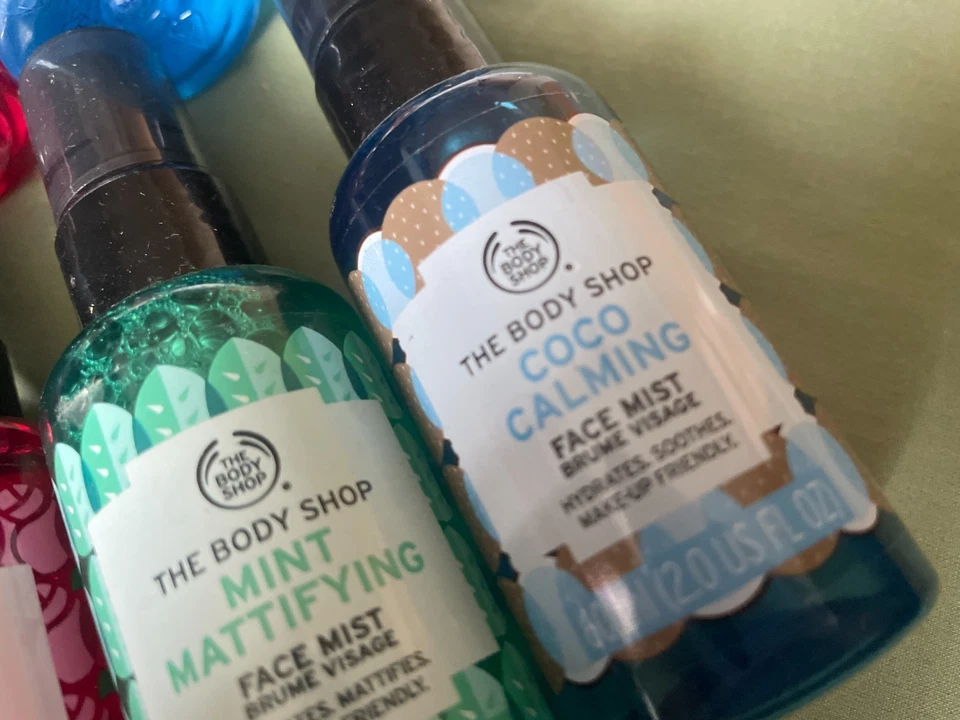 The Body Shop Mint, Coco Calming, Rose Dewing Mattifying Face Mist 60ml NEW X 9 - Image 4 of 4