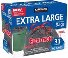 Kirkland Signature 124 Litre Flex-Tech Bin Bags  90 Pack