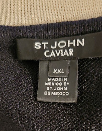 St John Knits Santana Sleeveless Tank Top, Shell Caviar Black Sz 2X-Large NWOT - Picture 4 of 4