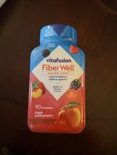 vitafusion Fiber Well 90 Pieces Sugar Free Gummies Fiber Supplement Berry peach