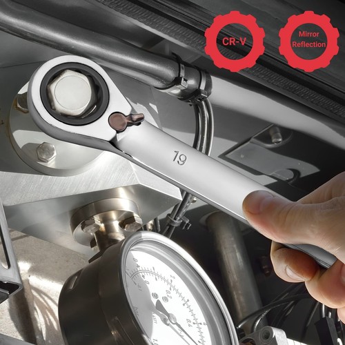 Towallmark 12-Piece Fixed Wrench Set Reversible Ratcheting Combination Set Me... - Picture 9 of 9