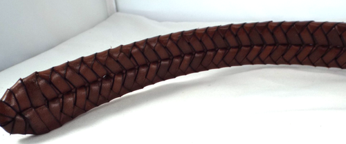 NWT Coach #5922 Men's Brown Braided Leather 1 1/8" Casual Belt Sz 42 w/Dust Bag - Picture 5 of 7