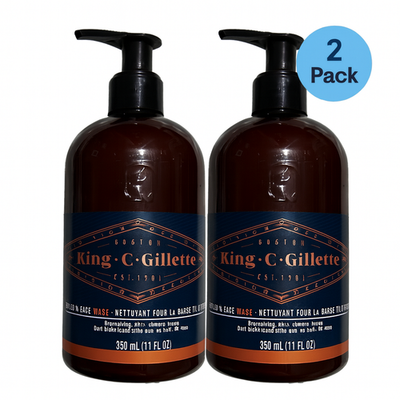 #ad King C. Gillette Beard amp; Face Wash 11oz 350ml 2 Pack New $15.00