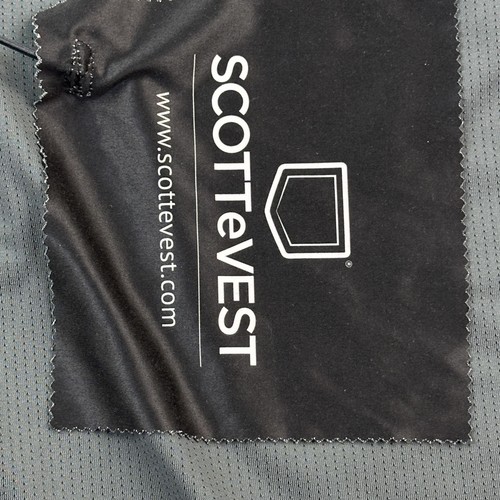 SCOTTeVEST Jacket Mens XL GrayTEC Technology Packable Hood Windbreaker Pockets - Picture 11 of 20