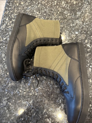 NUEVAS Botas Woobies Verdes de caña alta para la selva antideslizantes cremallera lateral para hombre talla 11 - Imagen 2 de 9
