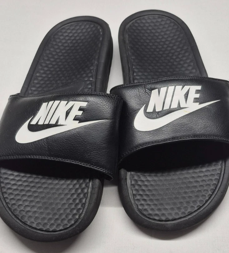 Nike slide uomo nere con logo bianco tg. 12 343880 090