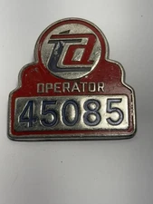 🇺🇸 Vintage Obsolete TA Transit New York City Subway OPERATOR Hat Badge👀LQQK👀