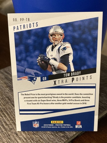 2019 Panini Prestige Tom Brady🌟 Prestigious Pros🌟 Rare🌟 Xtra Points PP-TB - Picture 6 of 6