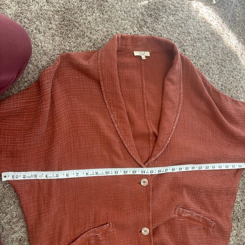 Staffelei Damen lässiger hauchdünner Baumwoll Oversize Blazer Cardigan Gr. L Essential - Bild 4 von 11